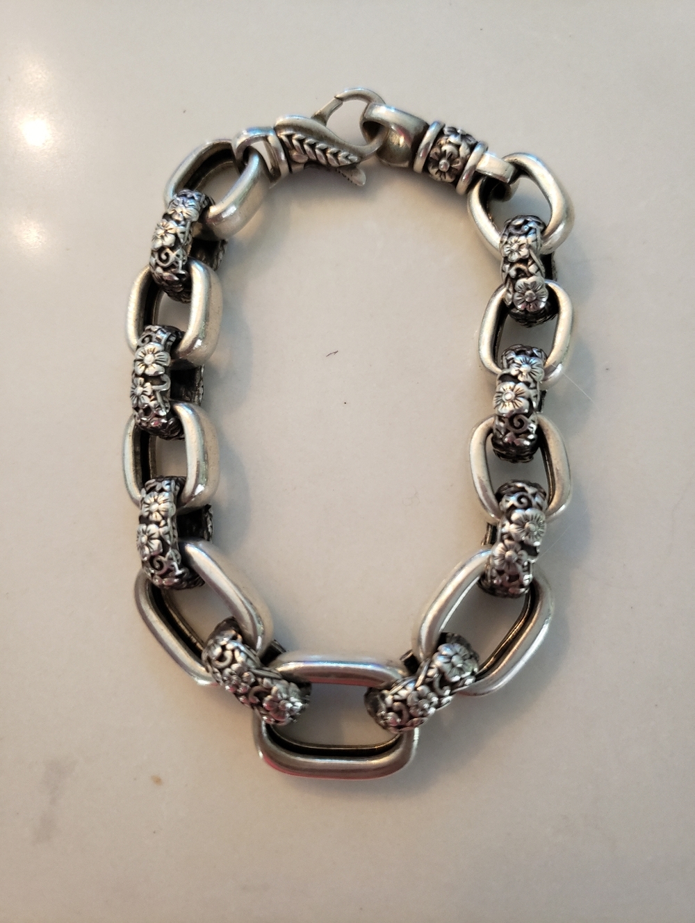 JAi Sterling Silver Bracelet, 46 Grams Weight, Lightly Used, Size 8"